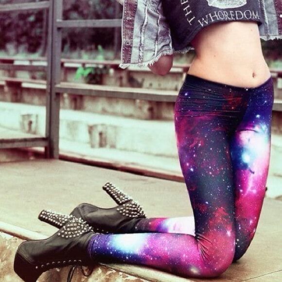 Dame 3D Galaxy Leggings – Utforsk Kosmisk Stil
