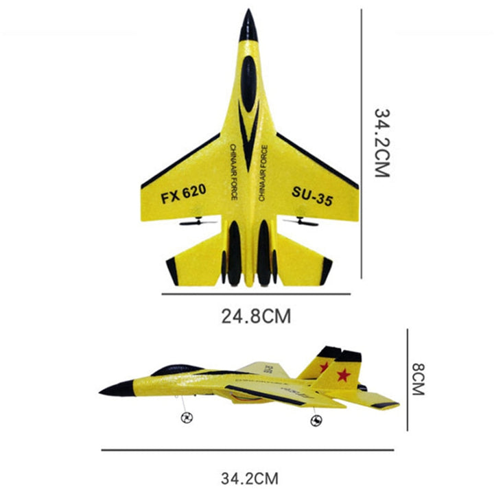 Fjernstyrt kampflymodell for barn og voksne