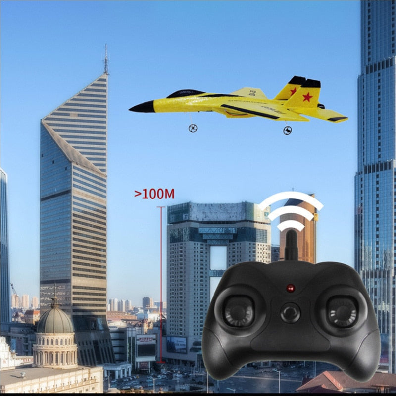 Fjernstyrt kampflymodell for barn og voksne
