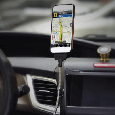 Fleksibel Ladekabel med Telefonstativ for Optimal Komfort