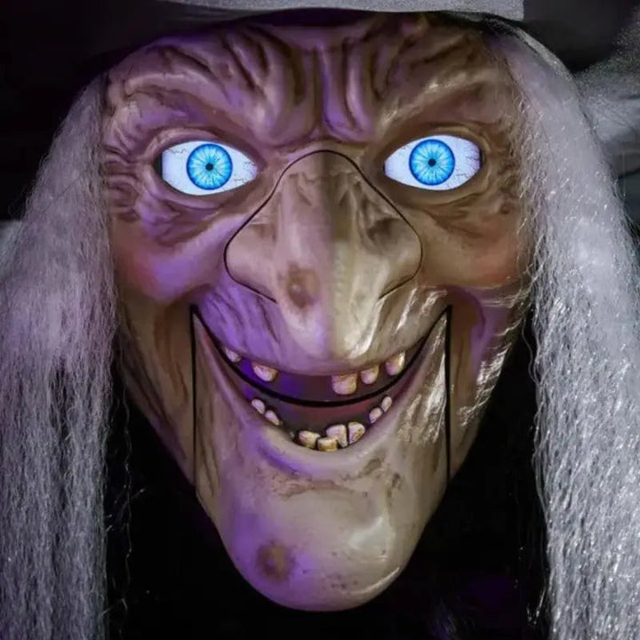 Flygende Heks Halloween Dekorasjon med Lyd og Lys