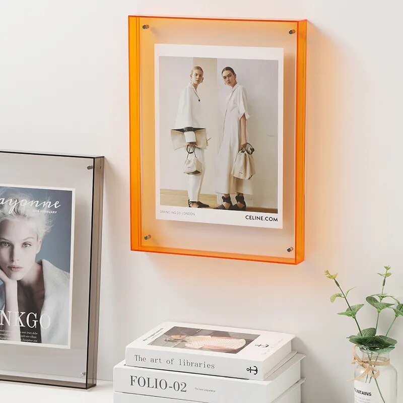 Unisex Dekorativ Fotoramme Akryl med Fargede Kanter