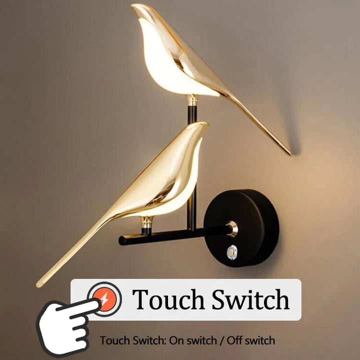 Vegglampe med Unikt Fugledesign for Stue og Optimal Belysning