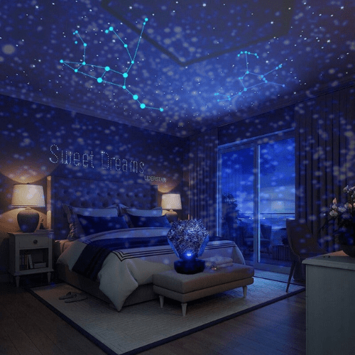 Galaxy-projektor for stjernehimmel hjemme