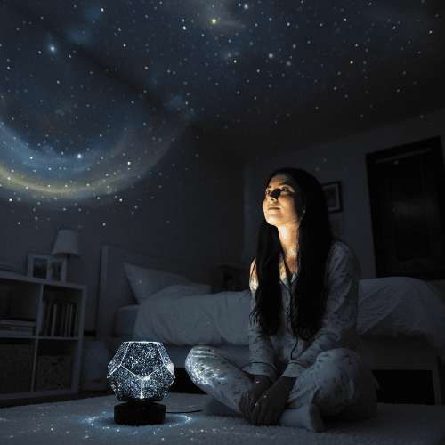 Galaxy-projektor for stjernehimmel hjemme