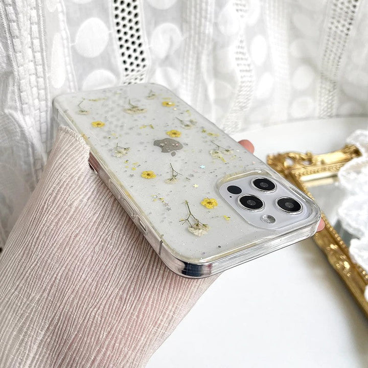 Gjennomsiktig Blomster iPhone-deksel – Eleganse og Beskyttelse