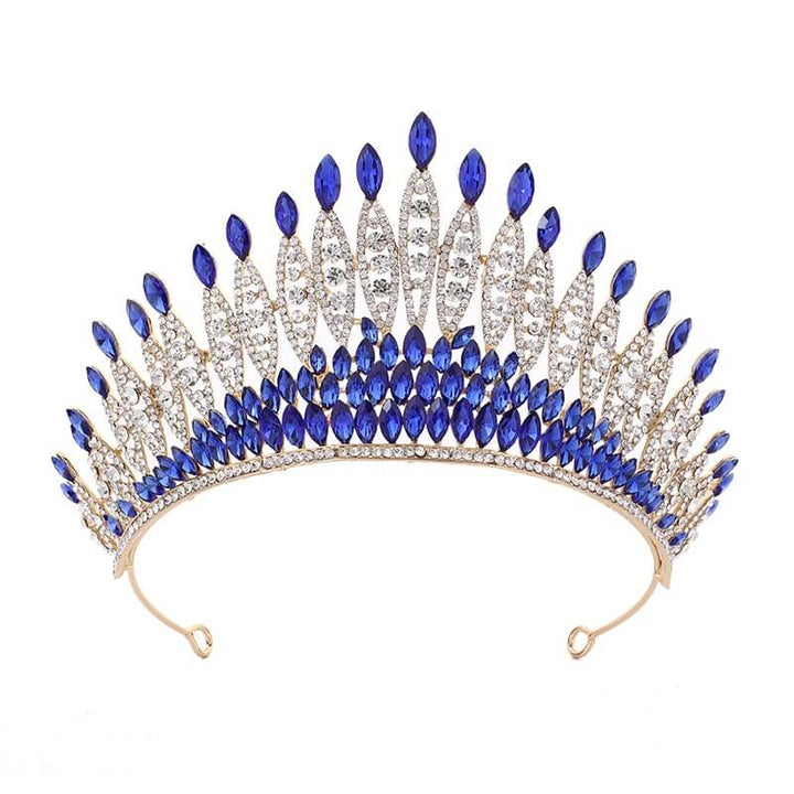 Glittrende Krystall Kongekrone Tiara for Kvinner