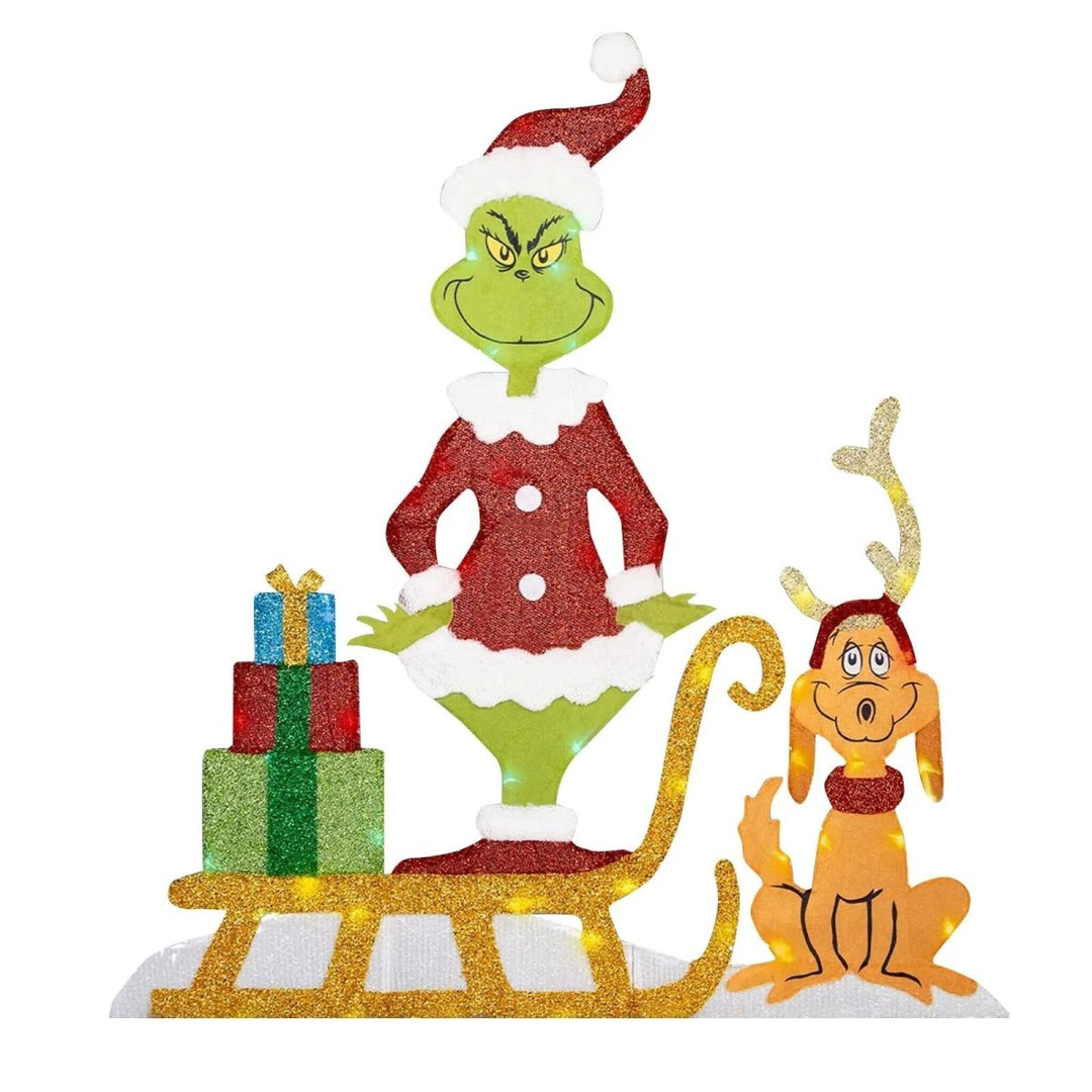 Grinch LED Hagedekorasjon for Utendørs Bruk