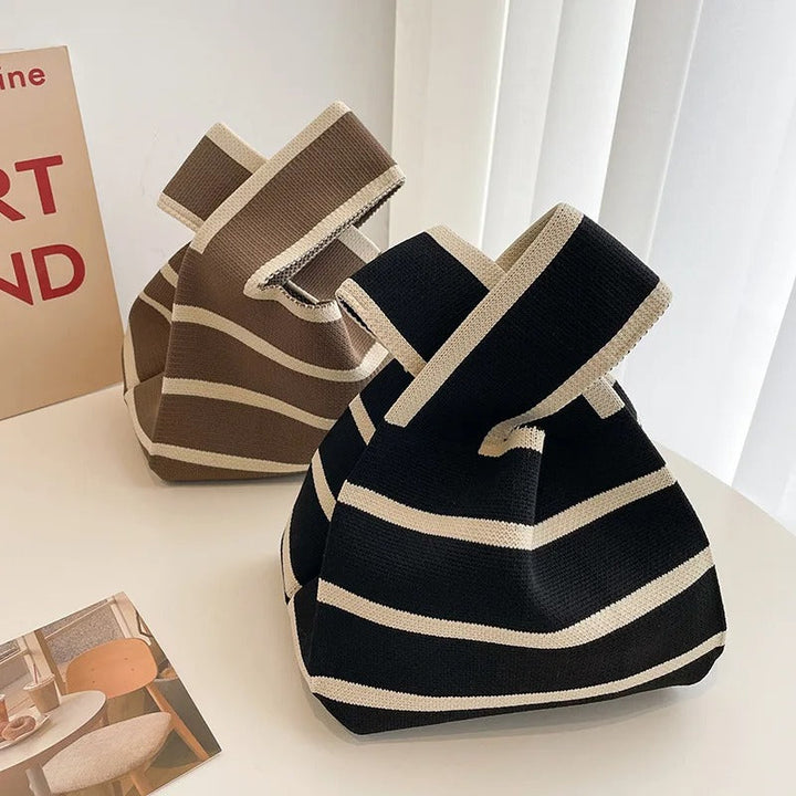 Håndlaget Kvinner Mini Strikket Veske