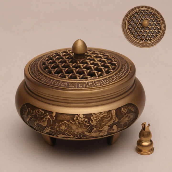 Håndutskåret Kobber Røkelsesbrenner for Aromaterapi