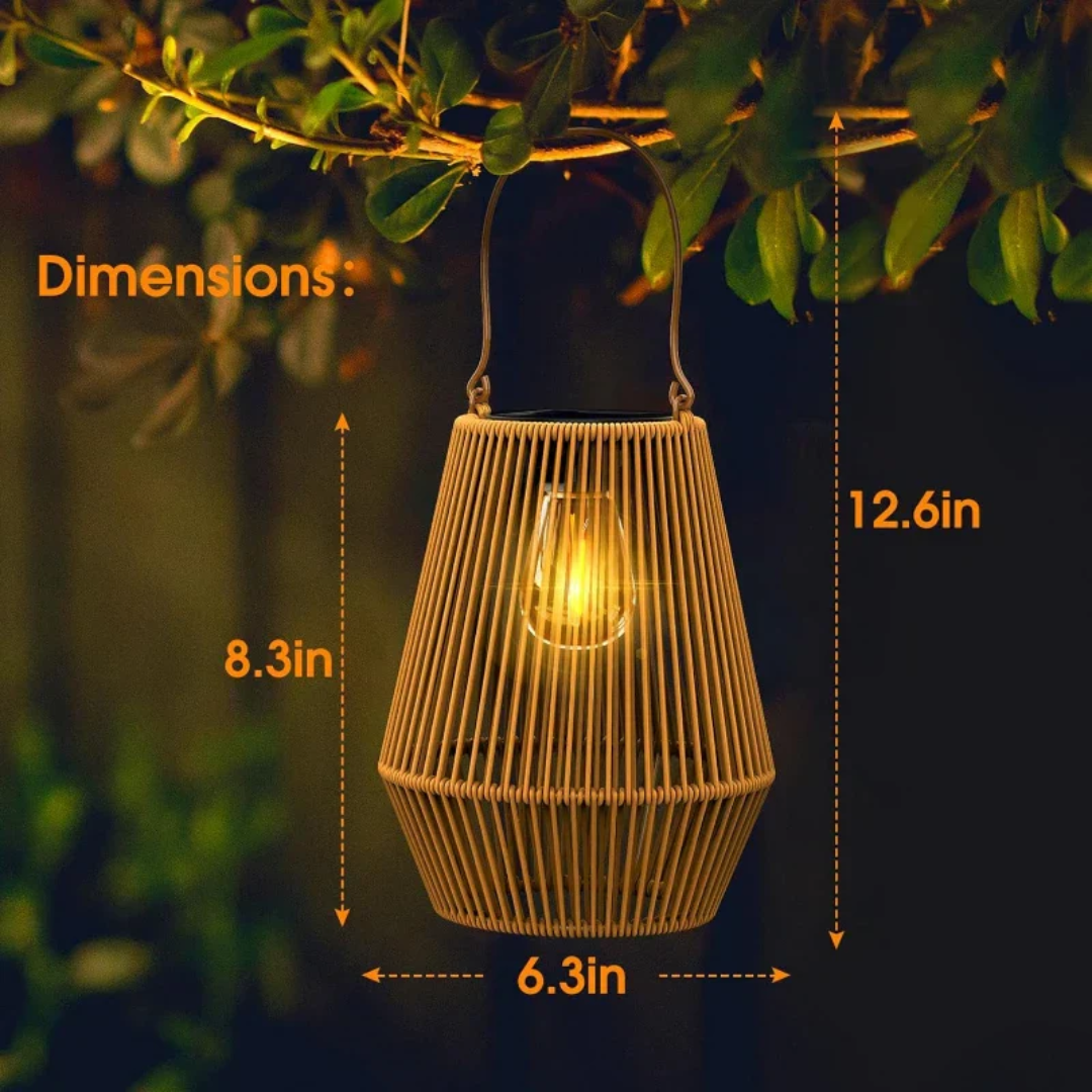 Håndvevd Solcellelampe for Stemningsfull Hagebelysning