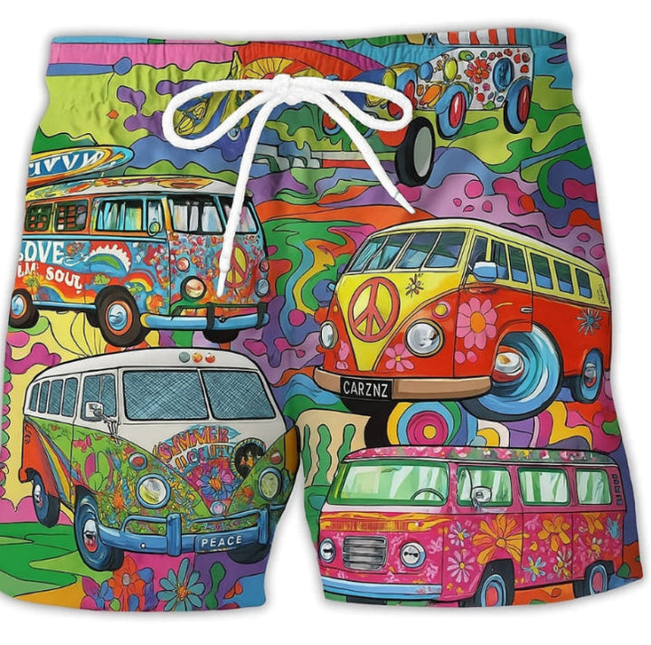 Herre Badebukser med Unikt Graffiti Design – Stilfull Sommerlook