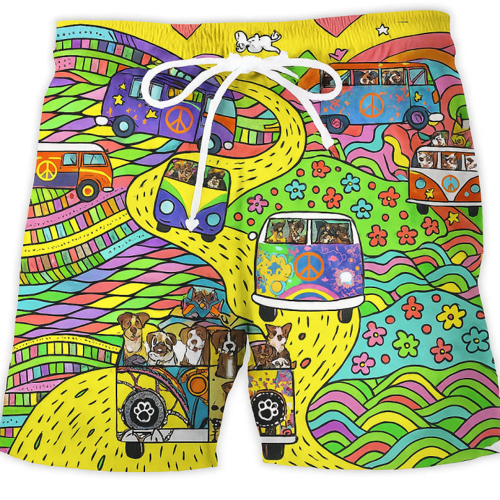 Herre Badebukser med Unikt Graffiti Design – Stilfull Sommerlook