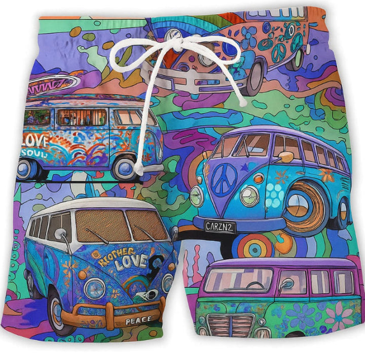 Herre Badebukser med Unikt Graffiti Design – Stilfull Sommerlook
