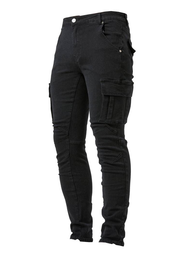 Herre Cargo Jeans: Fleksibel Komfort og Praktisk Stil