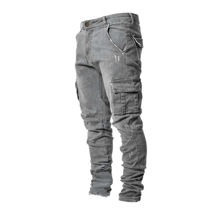 Herre Cargo Jeans: Fleksibel Komfort og Praktisk Stil