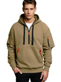 Herre Hoodie med Halv Glidelås – Komfortabel & Avslappet Passform