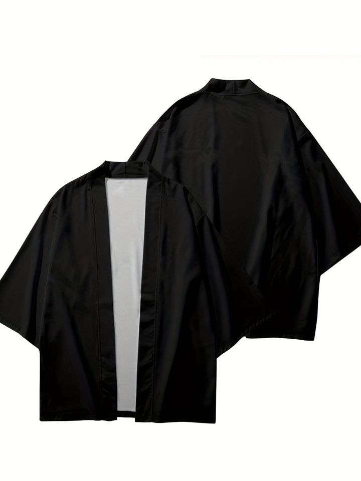 Herre Kimono i Japansk Stil med Åpen Front