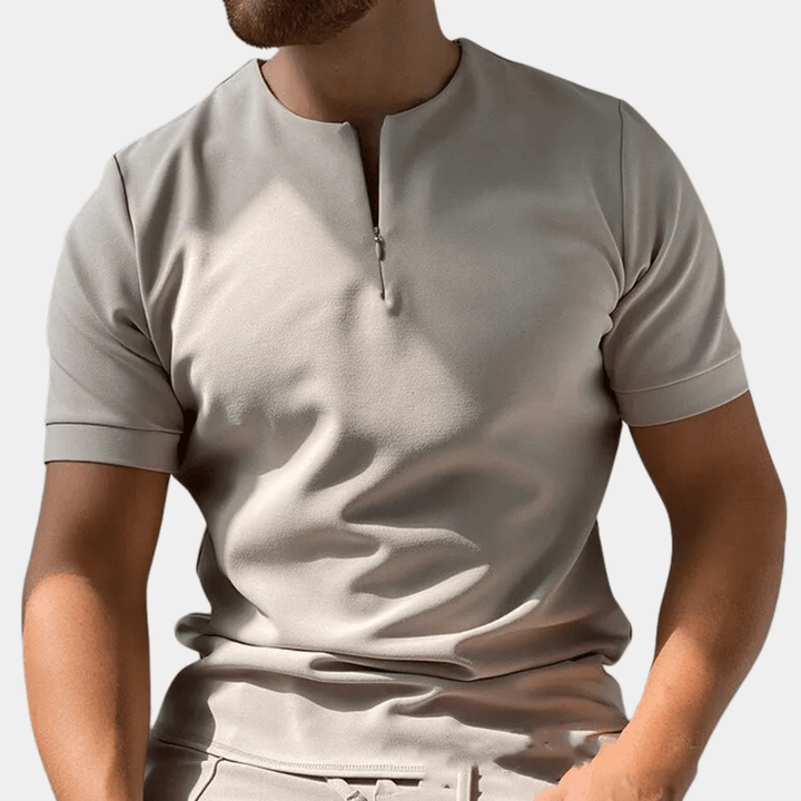 Herre Komfortabel T-skjorte i Enkel Polyester