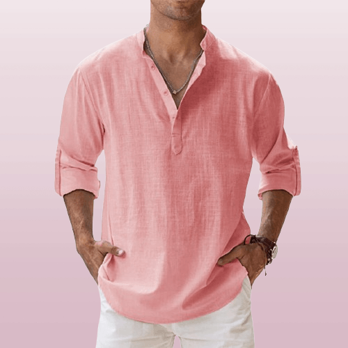 Herre Langermet Henley-skjorte – Tidløs Stil &amp; Komfort