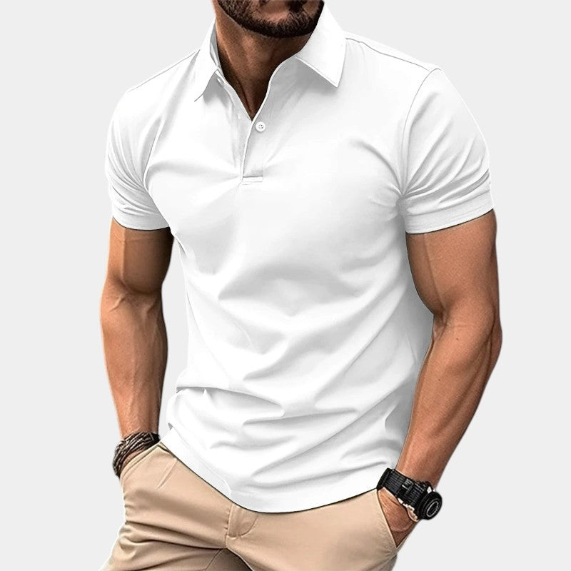 Herre Polo T-skjorte med Trendy Knytedetalj for Sommeren