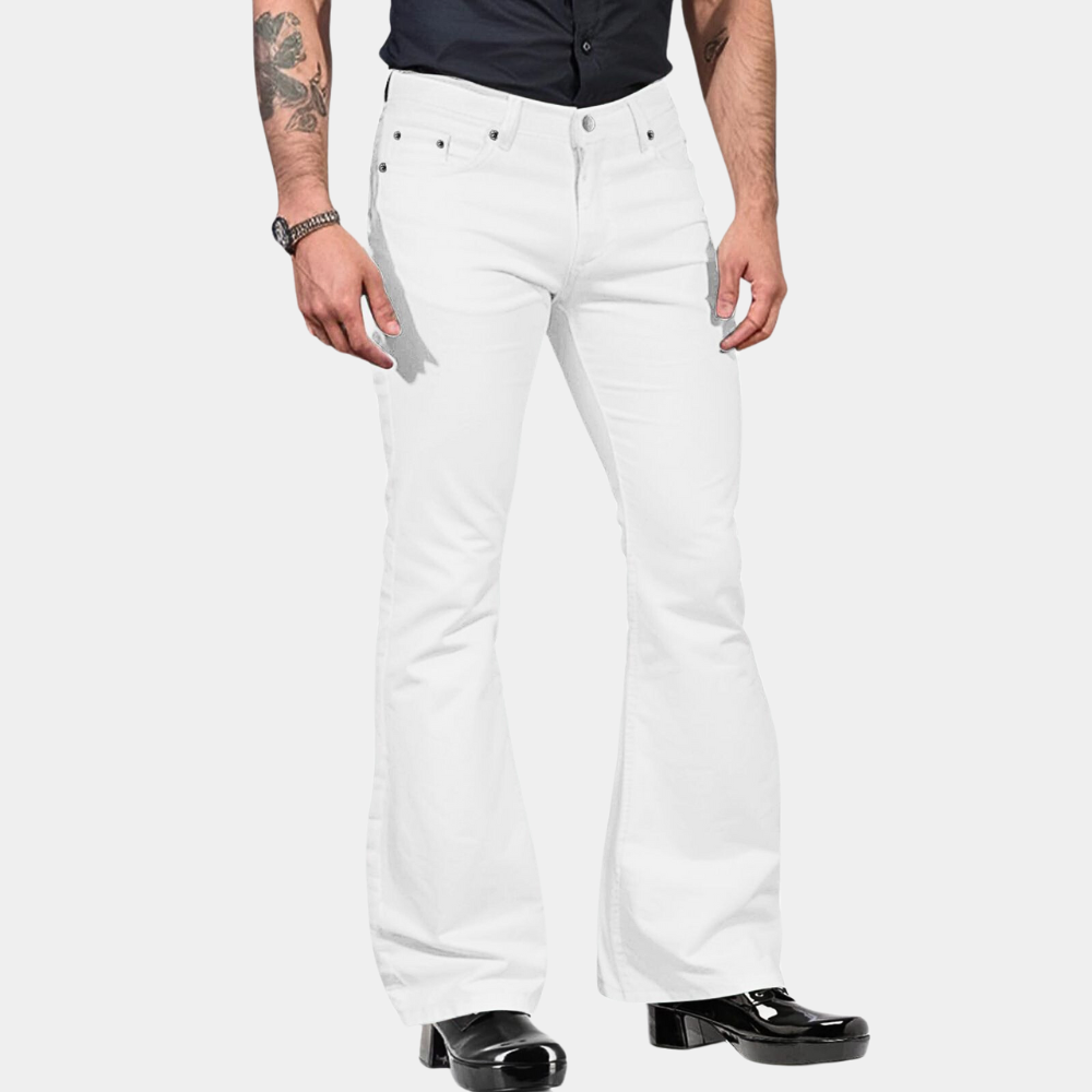 Herre Retro Flare Bukser med Komfortabel Stretch