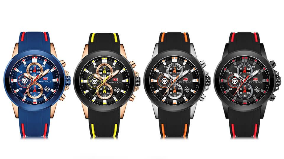 Herre Sport Kronografklokke – Robust og Multifunksjonell