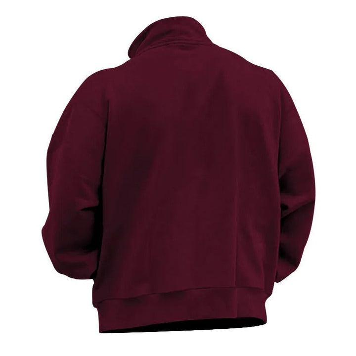 Herre Sweatshirt med Halv Glidelås &amp; Ståkrage – Komfortabel &amp; Stilfull