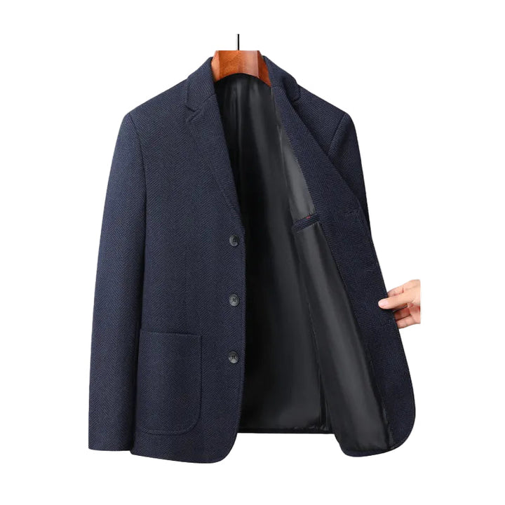 Herre Blazer Skreddersydd Passform med Sillbensmønster