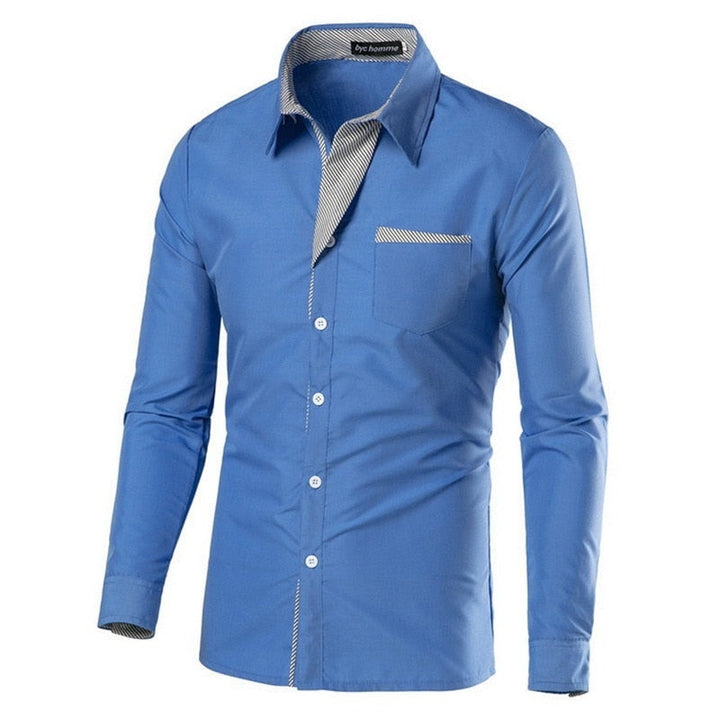 T-skjorte for menn, slim fit, langermet