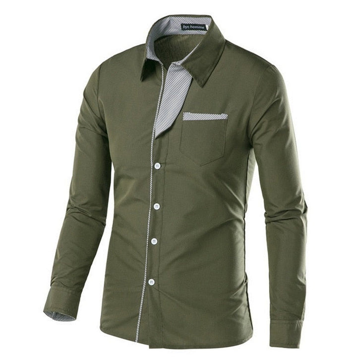 T-skjorte for menn, slim fit, langermet