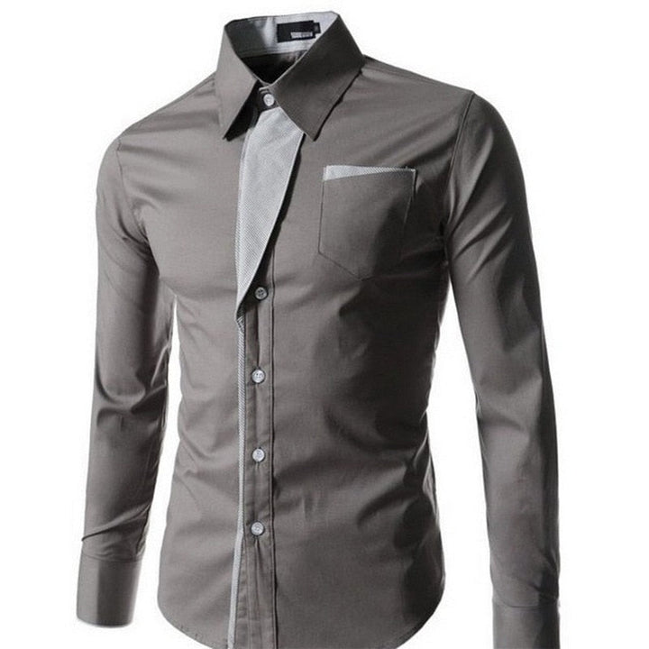 T-skjorte for menn, slim fit, langermet