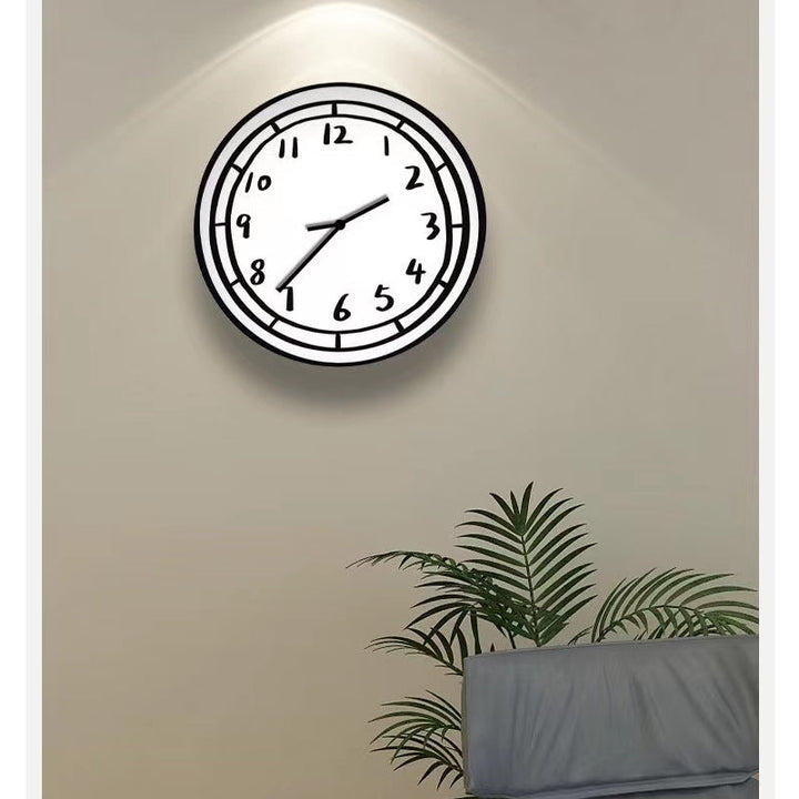 Kreativ Veggklokke Hvit med Unikt Tegneseriedesign