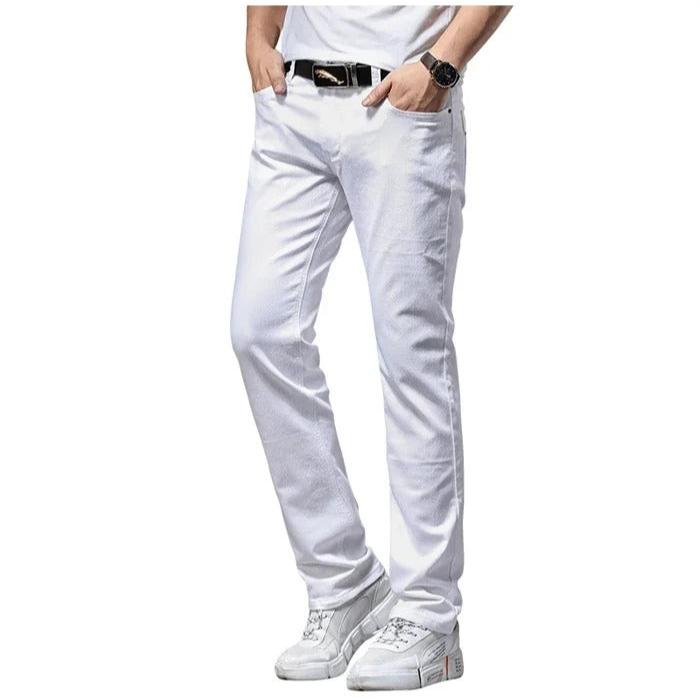 Menns Hvite Slim Fit Jeans – Moderne Stil og Komfort