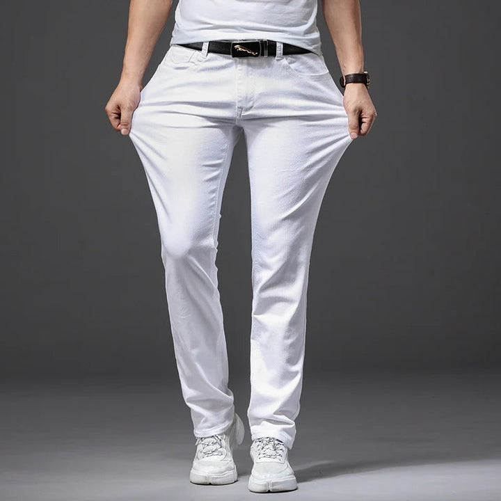 Menns Hvite Slim Fit Jeans – Moderne Stil og Komfort
