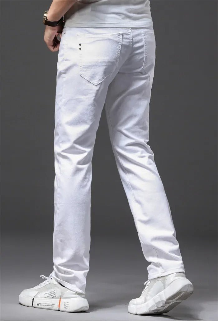 Menns Hvite Slim Fit Jeans – Moderne Stil og Komfort