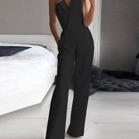 Dame Ærmeløs Jumpsuit til Festlige Lejligheder og Hverdag
