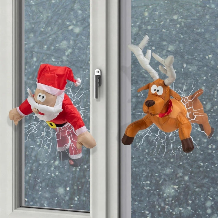 Interaktiv Julevindusdekorasjon med Lyd og Bevegelse