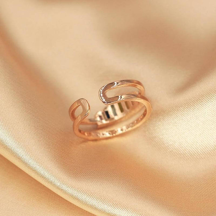 Justerbar Kronering med Regnbue Cubic Zirconia
