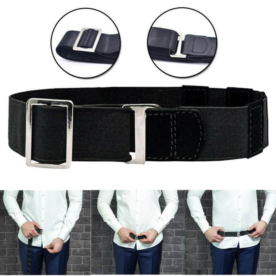 Unisex Justerbart Skjorteholderbelte for Perfekt Stil