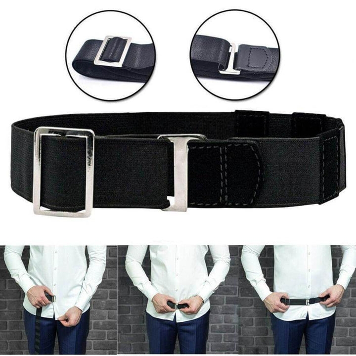 Unisex Justerbart Skjorteholderbelte for Perfekt Stil