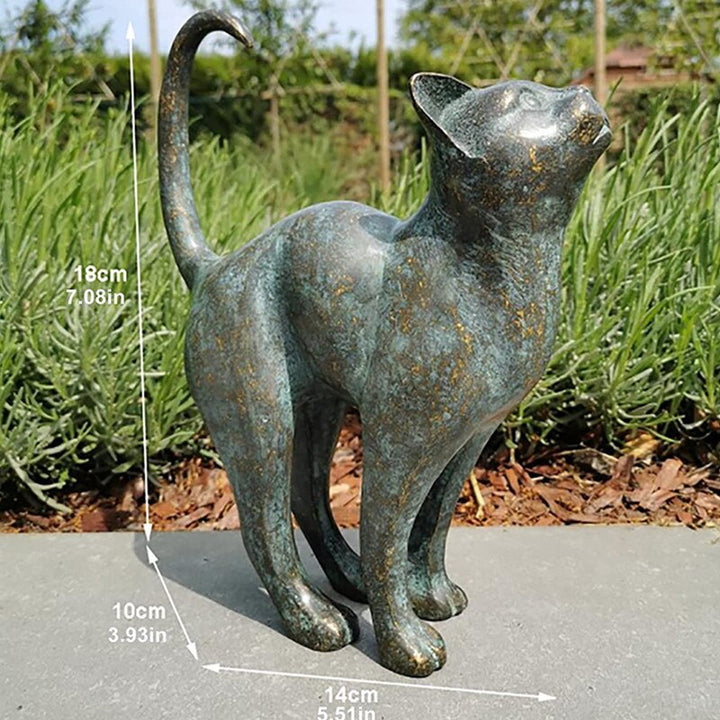 Unisex Kattestatue til Hage – Sjarmerende Utendørsdekorasjon
