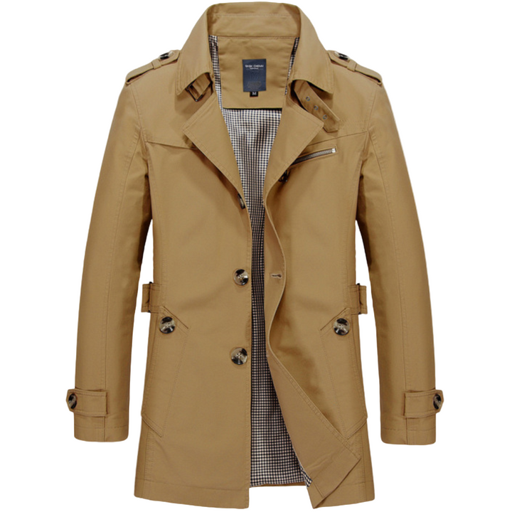 Herre Trenchcoat – Tidløs Eleganse for Enhver Anledning