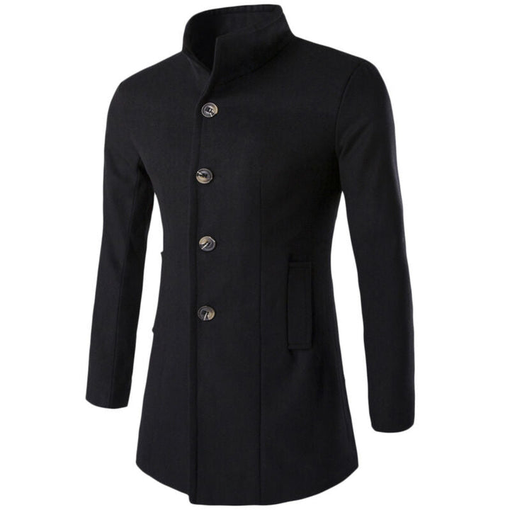 Elegant Trenchcoat for Menn med Klassisk Krage