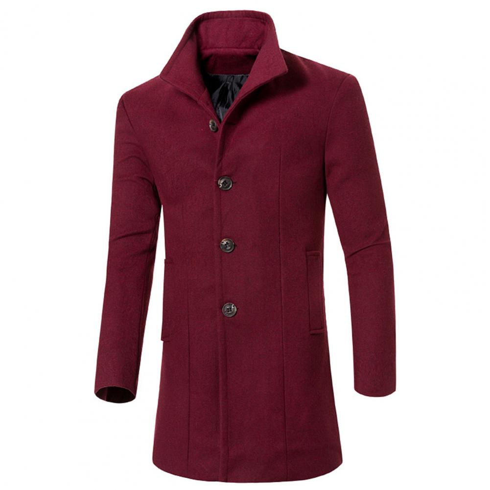Elegant Trenchcoat for Menn med Klassisk Krage