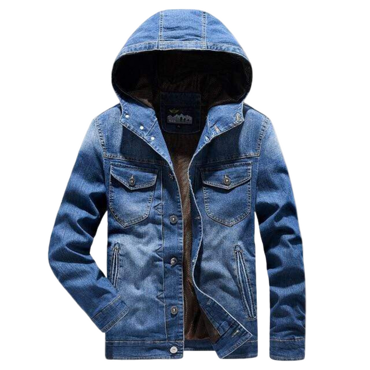 Klassisk Herre Denimjakke for Allsidig Stil