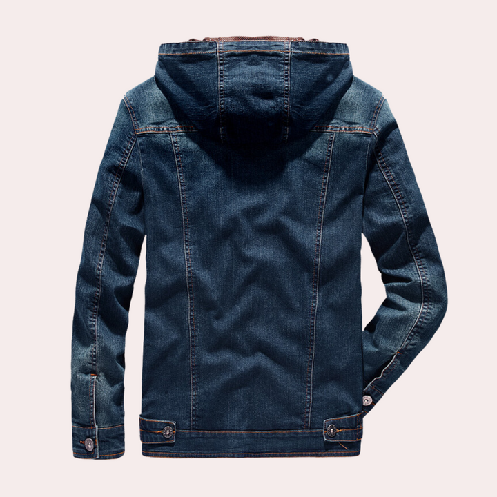 Klassisk Herre Denimjakke for Allsidig Stil