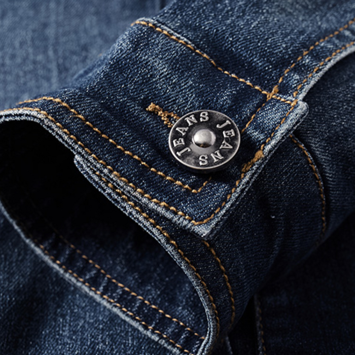 Klassisk Herre Denimjakke for Allsidig Stil