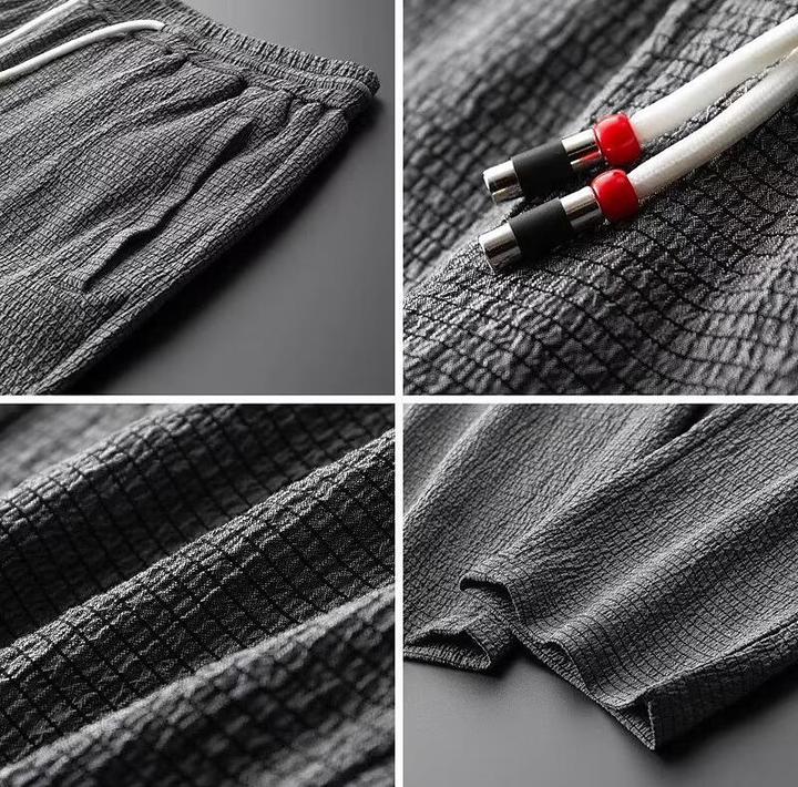 Herre Loungewear Sett - V-Hals Topp &amp; Bukser