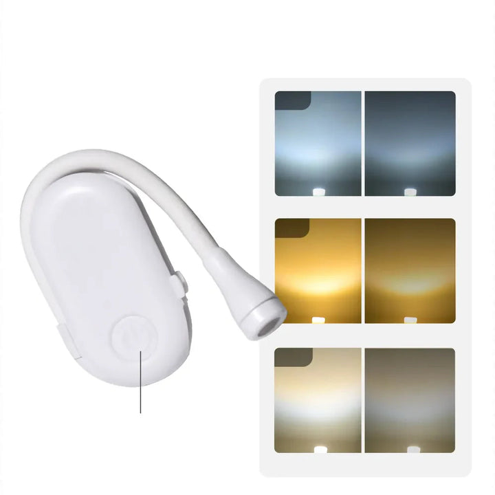 Universal Mini Klipsboklampe – Justerbar LED for Lesing